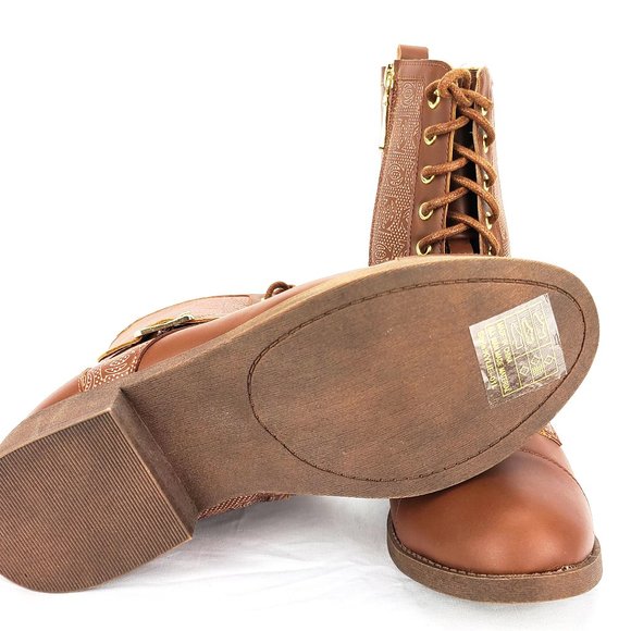 Bebe Women's Ofeibea Logo Ankle Boots Comba size 8 - Picture 8 of 10